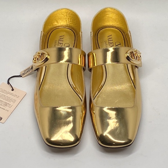 Valentino Garavani VLogo Locker Mary-Jane ballerina shoes size 36 - Picture 5 of 16